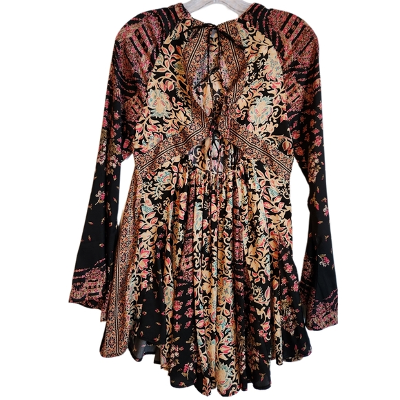 Free People Stevie Printed Tunic | Black Combo | Women's Size XS OB1252142 - Picture 4 of 13